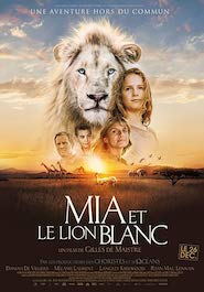 Poser pour Mia et le lion blanc